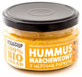 Hummus marchewkowy z węd. papryką BIO 190g Vega up