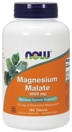 NOW FOODS Magnesium Malate 1000mg, 180tabl. - Jabłczan magnezu
