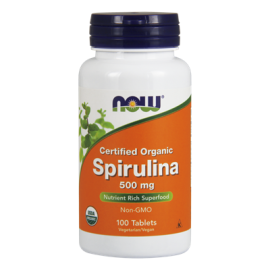 NOW FOODS Spirulina Certified Organic 500mg, 100tabl.