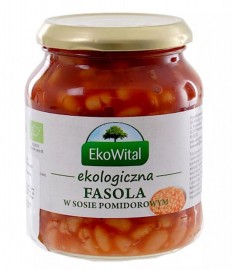 Fasola biała w sosie pomidorowym BIO 360 g EkoWital