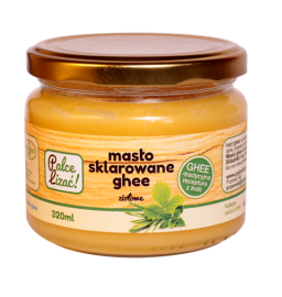 Smakowe masło ghee 320 ml - ziołowe z tymiankiem, rozmarynem, liśćmi curry i ...