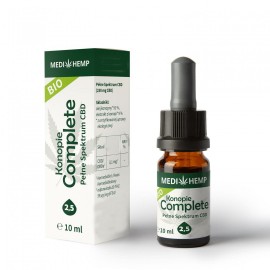 MediHemp 2,5 % Complete naturalny olejek CBD/CBDa z ekstrakcji CO2 10 ml Bio