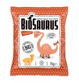 Chrupki kukurydziane o smaku ketchupowym BEZGL. BIO 15 g BioSaurus