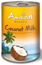 Coconut Milk- napój kokosowy bez gumy guar w puszce (17% tłuszczu) BIO 400 ml - AMAIZIN