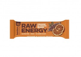 Baton RAW ENERGY pomarańcz ziarno kakao bezglutenowy 50 g