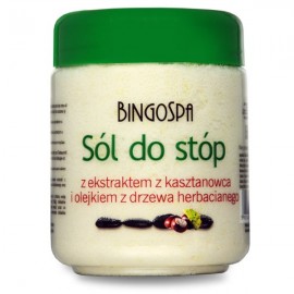 BINGOSPA Sól do stóp z ekstraktem z kasztanowca i olejkiem z drzewa herbacianego 550g