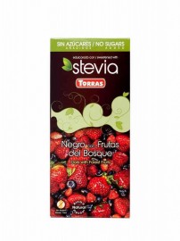 Czekolada gorzka z owocami leśnymi B/C BEZGLUTENOWA 125 g- Stevia Torras