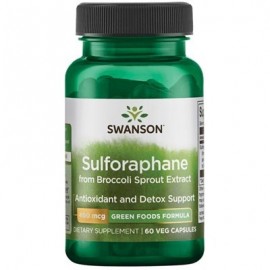 SWANSON Sulforafan - ekstrakt z kiełek brokuła 400mcg, 60kaps.