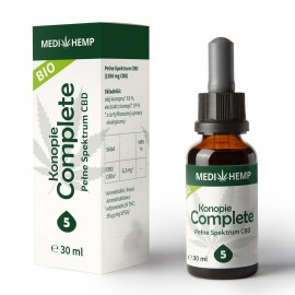 MediHemp 5% Complete Naturalny Olejek CBD/CBDa z ekstrakcji CO2 30 ml Bio
