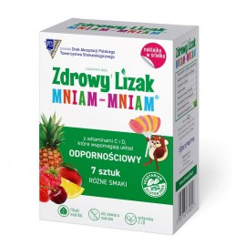 STARPHARMA Zdrowy lizak Mniam-Mniam b/c różne smaki 7 sztuk + naklejka